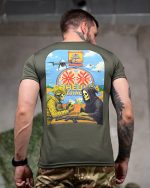 Тактична вологовідвідна футболка «Донецька область» оливкова - Зображення 4