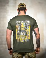 Тактична футболка Selion "Unlocked" оливковий - Зображення 4