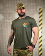 Тактична футболка SELION Revo Coolmax Oliva (принт Один ревас і на Донбас) - Зображення 3