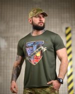 Тактична футболка Selion «Паливо» Coolmax Oliva - Зображення 3