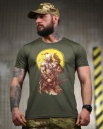 Тактична футболка SELION Козак олива - Зображення 5