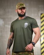 Тактична футболка Selion «Далі Бога немає» Coolmax Oliva - Зображення 3