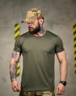 Тактична футболка Coolmax "Beach force" оливкова - Зображення 2