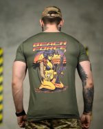 Тактична футболка Coolmax "Beach force" оливкова - Зображення 5