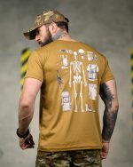 Тактична футболка Selion «Скелет» Coolmax Coyot - Зображення 4