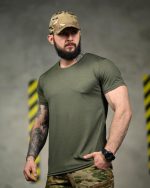 Тактична футболка Selion «Скелет» Coolmax Oliva - Зображення 3