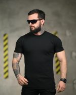 Бавовняна футболка SFERA чорна ВН1024 - Зображення 2