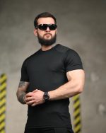 Тактична футболка потоотводяча intrigue black - Зображення 3