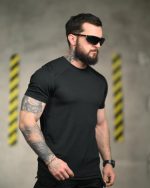 Тактична футболка потоотводяча intrigue black - Зображення 4