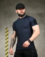 Тактична компресійна футболка (Compression Fit) синя - Зображення 3