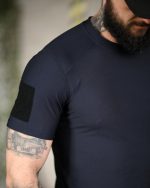 Тактична компресійна футболка (Compression Fit) синя - Зображення 4
