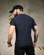 Тактична компресійна футболка (Compression Fit) синя - Зображення 5