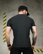 Тактична компресійна футболка (Compression Fit) чорна - Зображення 5