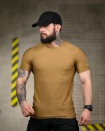 Тактична еомпресійна футболка (Compression Fit) койот - Зображення 2