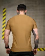 Тактична еомпресійна футболка (Compression Fit) койот - Зображення 5