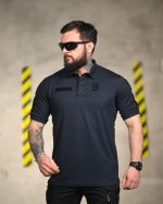 Тактичне поло з вентиляцією Lacoste Sport синє - Зображення 2