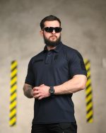 Тактичне поло з вентиляцією Lacoste Sport синє - Зображення 3