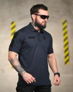 Тактичне поло з вентиляцією Lacoste Sport синє - Зображення 4
