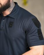 Тактичне поло з вентиляцією Lacoste Sport синє - Зображення 7
