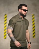 Тактичне поло з вентиляцією Lacoste Sport олива - Зображення 4