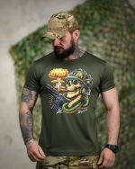 Тактична футболка Selion «Кобра» Coolmax Oliva - Зображення 2
