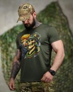 Тактична футболка Selion «Кобра» Coolmax Oliva - Зображення 3