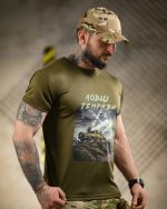 Тактична футболка Born of War «ПТСР Клаб» Coolmax Oliva - Зображення 4