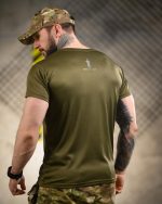 Тактична футболка Born of War «ПТСР Клаб» Coolmax Oliva - Зображення 7