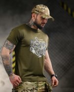 Тактична футболка Born of War «Посадка» Coolmax Oliva - Зображення 2