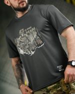 Тактична футболка Born of War «Посадка» Coolmax Grey - Зображення 4