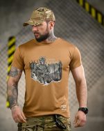 Тактична футболка Born of War «Посадка» Coolmax Coyot - Зображення 2