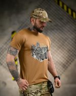 Тактична футболка Born of War «Посадка» Coolmax Coyot - Зображення 4