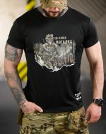 Тактична футболка Born of War «Посадка» Coolmax Black - Зображення 2
