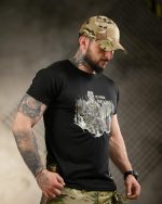 Тактична футболка Born of War «Посадка» Coolmax Black - Зображення 7