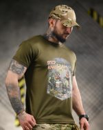 Тактична футболка Born of War «ПТСР Клаб» Coolmax Oliva - Зображення 3
