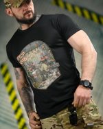 Тактична футболка Born of War «ПТСР Клаб» Coolmax Black - Зображення 2
