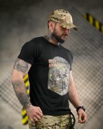 Тактична футболка Born of War «ПТСР Клаб» Coolmax Black - Зображення 3