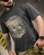 Тактична футболка Born of War «ПТСР Клаб» Coolmax Grey - Зображення 5