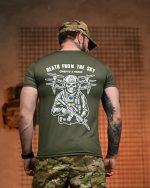 Тактична футболка Coolmax "Death from the sky" олива - Зображення 5