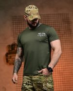Тактична футболка Selion «АК-74» Coolmax Oliva - Зображення 3