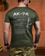 Тактична футболка Selion «АК-74» Coolmax Oliva - Зображення 6