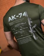 Тактична футболка Selion «АК-74» Coolmax Oliva - Зображення 7
