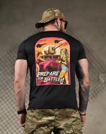 Тактична футболка Coolmax "Prepare for battle" чорна - Зображення 4