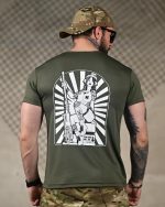 Тактична футболка Coolmax "Gun" оливкова - Зображення 3