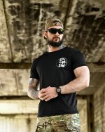 Тактична футболка BORN OF WAR Welcome to Ukraine Чорна - Зображення 4