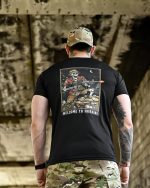 Тактична футболка BORN OF WAR Welcome to Ukraine Чорна - Зображення 6
