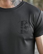 Тактична футболка BORN OF WAR welcome to Ukraine Сіра - Зображення 8