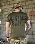 Тактична футболка BORN OF WAR Viking soul Оливкова - Зображення 4