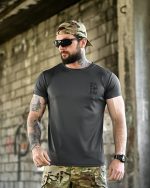 Тактична футболка BORN OF WAR Defense Сіра - Зображення 2
