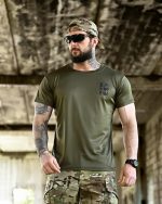 Тактична футболка BORN OF WAR Defense Оливкова - Зображення 2